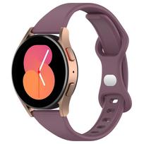 Slim Silicone Strap For Samsung Galaxy Watch 7/FE/5/pro/6/4/Classic/Active 2 20/22mm watch Bracelet Huawei watch GT/5/4/3/2 Band 20mm watch strap violetinė