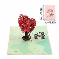 Creative Romantic Theme 3D Pop Up Card Pop-Up Mechanism Handmade Craft Butterfly Heart Card Heart Shape Love Postcard Wedding
