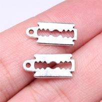 20pcs Razor Blade Connector Charms For Jewelry Making Razor Blade Charms DIY Metal Bracelet Necklace Jewelry Findings