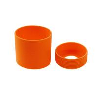 Silicone world 2pcs/set 8.0CM Silicone Cup Cover 80MM Cup Bottom Protective Cover Cup Sleeve Non-slip Heat Insulation Cup Cover oranžinė