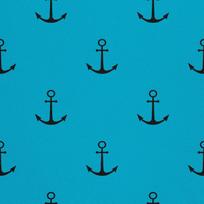 Outdoor Dekostoffe Oxford - Motiv Anker Auf Blauem