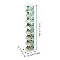 Vertical Shoe Rack 9 Tier Shoe Rack Multi Functional Vertical Organizer Folding Shelves No Assembly Sneaker Holder mėlyna