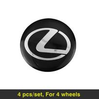 Interior Stickers 4Pcs 56mm Car Emblem Wheel Center Hub Cap Stickers Accessories For Lexus LS LC RZ IS350 ES300 GS350 CT200h GX4 juoda