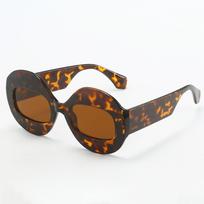 Fashionable Hip-hop Male Female Personalized Sunglasses Transparent Two-color Sunglasses Oval Frame Sunglasses Large-sized Eyewear