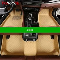 YOGOOGE Custom Car Floor Mats For Ford F150 F-150 Auto Carpets Foot Coche Accessorie 2009-2014 2Doors smėlis