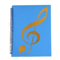 A4 formato spiraliniu būdu surištas muzikos sąsiuvinis su spausdintu natų dizainu natoms laikyti ir kurti. Tinka muzikantams ir studentams One Size mėlyna