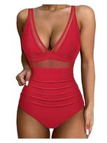 High Waist One Piece Swimsuit Women Tight Sexy Hollow Out Swimwear Fashion Elegant Beach Vacation Bathing Suit S