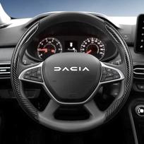 Suitable for Dacia Carbon Fiber Texture Steering Wheel Cover with Segmented Quick-Release Design, Durable, Compatible with Models Such as Sande