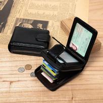 High Quality Rfid Card Holder RFID NFC Leather Wallet Money Bag Unisex juoda