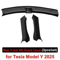 for Tesla Model Y Juniper Launch 2025 Rear Trunk Side Storage Box Door Sill Guard Protector Strip Cover Sundry Organizer Parts