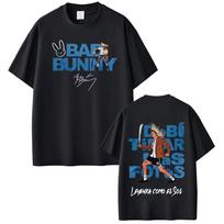 Rapper Bad Bunny Tour Debi Tirar Mas Fotos DTMF Merch T-Shirts Men's Fashion Hip Hop Pop Music Short Sleeve S