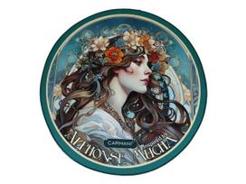 Podkładka Na Stół Okrągła Alfons Mucha Carmani Mata Dekoracyjna Dom