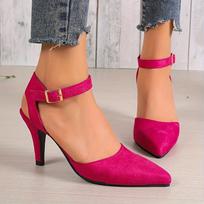 Moteriški aukštakulniai - Madingi, elegantiški, stilingi ypatingoms progoms Size 35 rožinė raudona spalva