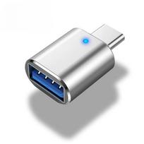 1pc LED USB 3.0 To Type C Adapter OTG To USB C Female Connector for Phone sidabras