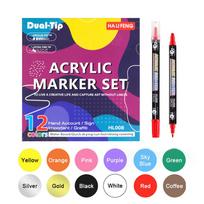 Waterproof 12/24/36/48Color Double-Nib Acrylic Marker Water-Based Ink Student Hand Account,Graffiti,Painting Coloring Art Marker