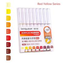 High-quality 9-Colors Marker Pen Stackable Color Art Stationery Acrylic Pen Learning Markers Straight Liquid Art Watercolor Pen