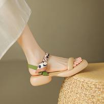 Ladies Summer Open-toe Platform Muffin Sandals 35 abrikosas