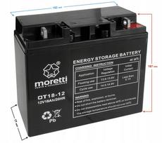 Akumulator Żelowy Moretti Gel 12V 18Ah Do Kosiarki Quad Cf Moto Polaris