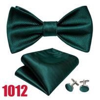 Barry.Wang vyriškų madingų peteliškės juostelių pledas Paisley Cravat rankogalių sąsagų rinkinys LH-1012