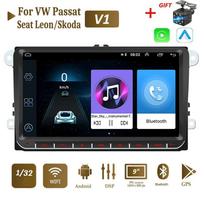 Naujas 2 Din automobilio radijas Android multimedijos grotuvas Carplay Auto skirtas VW Volkswagen Golf Polo Tiguan Passat b7 b6 SEAT leon Skoda Octavia 1+16GB