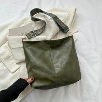 Yogodlns vintage pečių krepšys moterims PU odinis kibiras Prabangus Style Crossbody Bag Lady Messenger Bag Pirkinių krepšys piniginė žalia