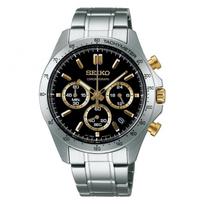 [Seiko laikrodis] Laikrodis Seiko Selection Quartz Chronograph (3 horizontalios akys) SBTR015 vyrų sidabras
