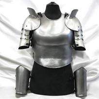 Viduramžių riterio plieniniai pusšarviai krūtinei ir pečių pagalvėlės LARP, Cosplay, Ren Faire ir kostiumams,
