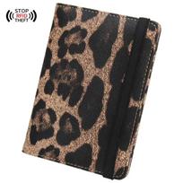Women Brown Leopard Complex Travel Passport Holder Cover Case with Bandage Men Waterproof Multi-Function Ticket Protective Bags