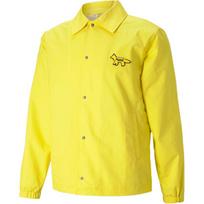 Puma x Maison Kitsune Coach Jacket With Cartoon Logo Embroidery Men Outerwear Lemon-Yellow 530430-30 XXS