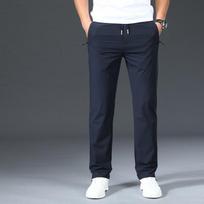 Men's Premium Straight-Leg Athleisure Pants L tamsiai mėlyna spalva