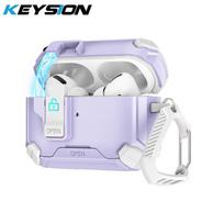 „KEYSION“ magnetinis automatinio jungiklio ausinių dėklas, skirtas „Airpods Pro 3 Pro 2“, smūgiams atsparus telefono stovas, ausinių dėklas, skirtas „AirPods 4 3 2 1“ for AirPods Pro 3