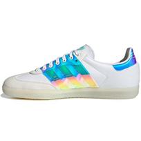 adidas Samba OG White Iridescent Unisex Sneakers Grey Grey-Six Pulse-Yellow GX1024 44