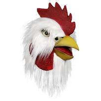 Chicken Mask Halloween Novelty Costume Party Latex  Head Mask Rooster Cosp