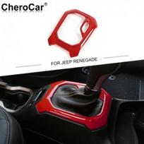 Inner Console Gear Shift Panel Cover Trim Ring Fit For Jeep Renegade 2016+ Red