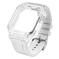 Sports Bracelet For Apple Watch Band 44mm 45mm Mod Kit Rubber Luxury Transparent silicone Case for Iwatch series 8 7 6 SE 5 4 for 6 5 SE 44mm