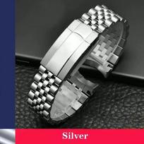 904 nerūdijančio plieno laikrodžio apyrankė Prabangi laikrodžio juosta 20mm 21mm Skirta Rolex Oyster Perpetual Datejust DAYTONA SUBMARINER Dirželiai 20mm sidabras