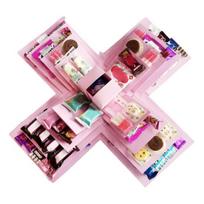 Sprogimo Dovanų Dėžutė 5-Sluoksnių Užkandžių Sprogimo Dėžutė DIY Scrapbooking Dėžutė Jubiliejui Gimtadieniui Valentino Dienai Vestuvių Dovana rožinė