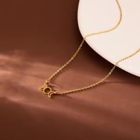 Triple Moon Goddess Hecate Pendant Necklaces Women Stainless Steel Gold Color Witch Luna Necklace Jewelry Gift 40-45 cm