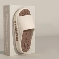 Men's Summer Massage Slippers Indoor Home Soft Bottom Anti Skid Slippers One Line Slippers Men Women Casual Shoes 39-40EU/CN40-41 kava