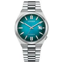 CITIZEN Mechanical Watch with Date CITIZEN COLLECTION TSUYOSA 40mm Dark Green Metal Automatic Green Second Silver Men's Display, NJ0151-88X, Band,