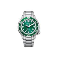 Citizen Promaster šviesos energija maitinamas kvarcinis mechanizmas Nerūdijančio plieno apyrankė Laikrodis Vyriški laikrodžiai Žalias BN0158-85X Green Dial