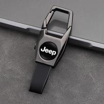 Jeep automobilio raktų pakabukas Vyriškas verslo raktų pakabukas Automobilio raktų aksesuarai Jeep Grand Cherokee Wrangler JK Gladiator Compass Renegade juoda