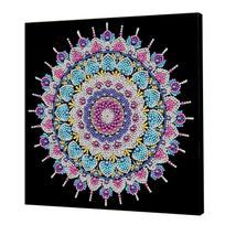 DIY Mandala Pearl Painting Kit for Adults Gift Home Decor Pearl Gem Paintings Picture Arts Craft 25x25cm With Frame
