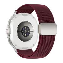 For Samsung Galaxy Watch 8 Strap 40mm 44mm stretch Nylon correa pulseira Magnetic Bracelet for Galaxy Watch 8 classic 46mm Band galaxy watch 8 40mm vyno raudonos spalvos