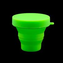 Silicone World Silicone Folding Cup Portable Mouthwash Cups Anti Drop Travel Outdoor Telescopic Cup Coffee Handcup Water Cup žalia