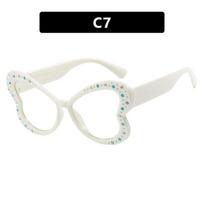 Popular Vintage Anti Blue Light Optical Butterfly Glasses For Ladies Luxury Designer Myopia Prescription Diamond Eye Glasses Frame