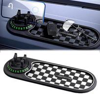 Multifunctional Car Dashboard Mat: Anti-Slip Phone Holder for Phone, Sunglasses & Keys with Parking Number Card