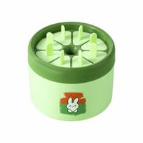 Easy Release 8 Grids Ice Cream Molds Cartoon Pattern Non-Stick Maker Ice Pop Trays DIY with Lid Ice Storage Boxes Party žalia