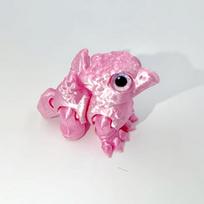 4 vnt. Mini spalvingas paukštis 3D spausdintas žaislas Simuliacinis grifonas Mažais sparnais Gyvūno žaislo modelis Judančios jungtys Smagūs namų ir biuro papuošalai gray