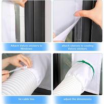 Air Conditioner Window Seal Kit Portable Air Conditioner Tilting Sloping Cover With Fastener & Hook Tape for Exhaust Hose CN